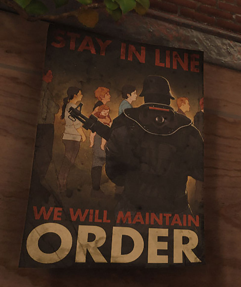 The New Orleans depicted in the game is not a cheery place. Really emphasised by the fact the propaganda isn’t even trying to put a spin on things.